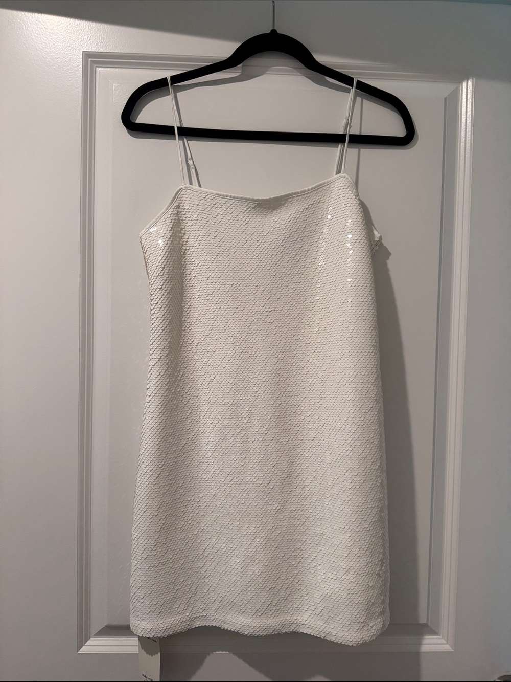 Abercrombie & Fitch White Sequin Mini Dress